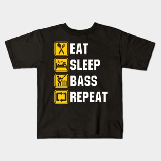 Eat Sleep Bass Repeat Kids T-Shirt